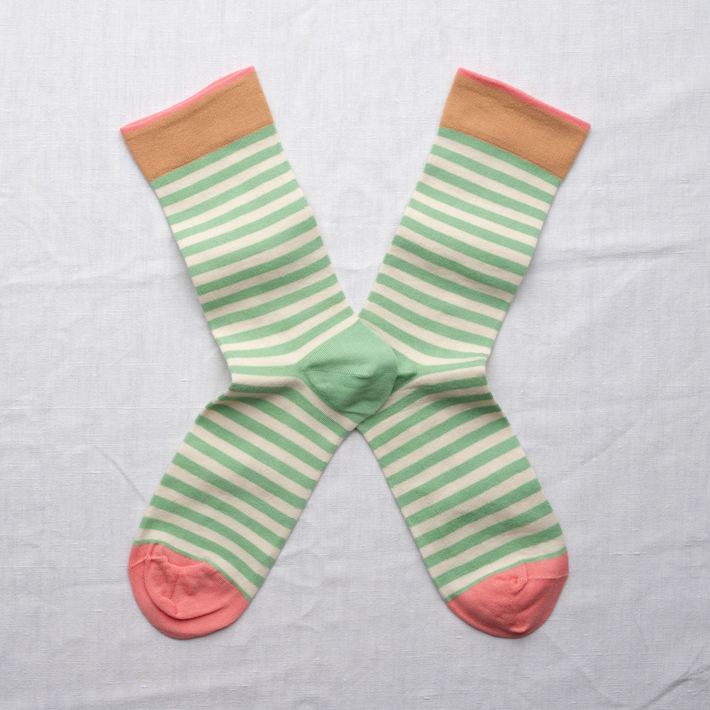 Chaussettes Rayures Lichen