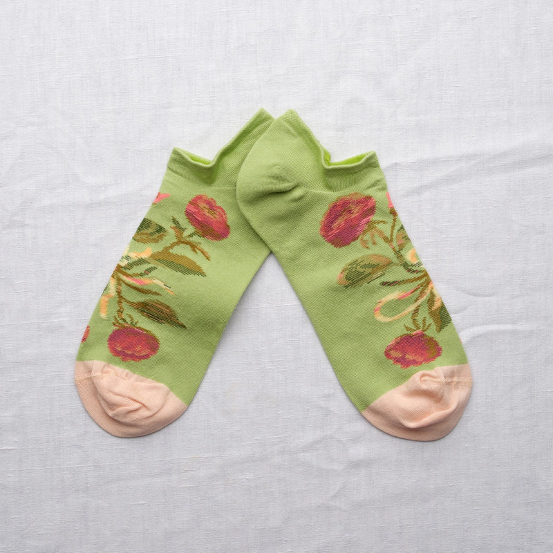 Ankle Socks with Bow and Flowers