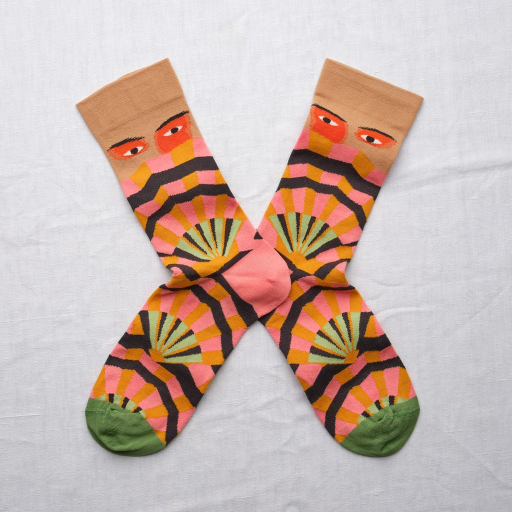 Chaussettes Eventail Praliné
