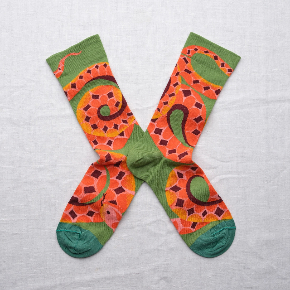 Avocado Snake Socks