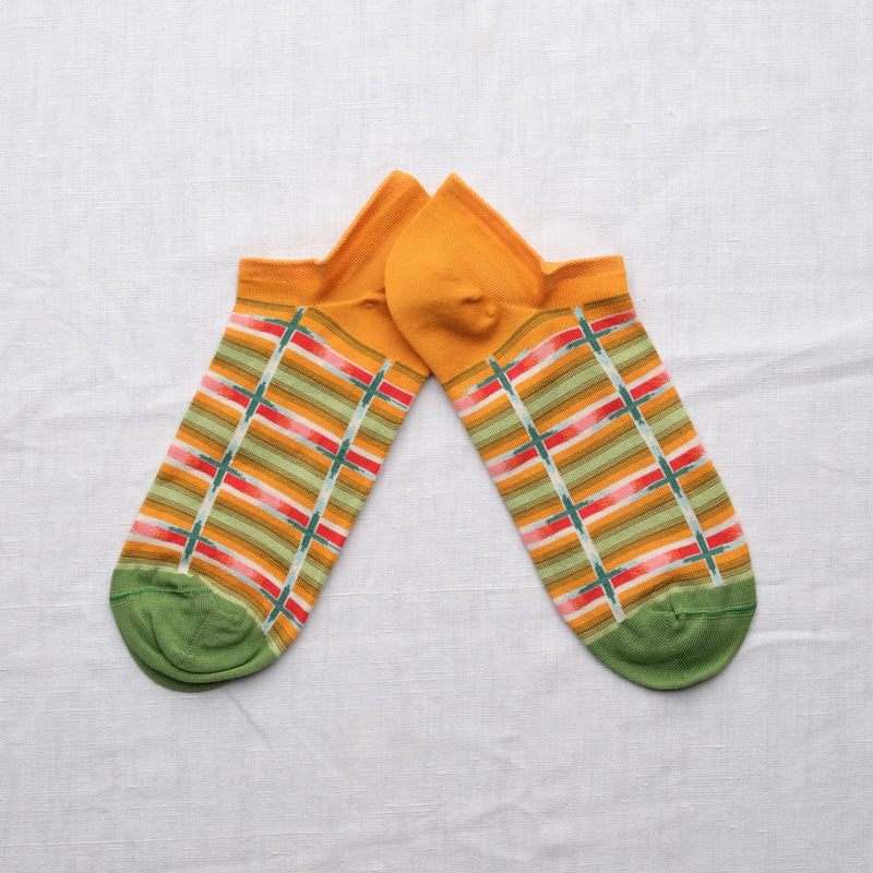 Turmeric Checkered Ankle Socks