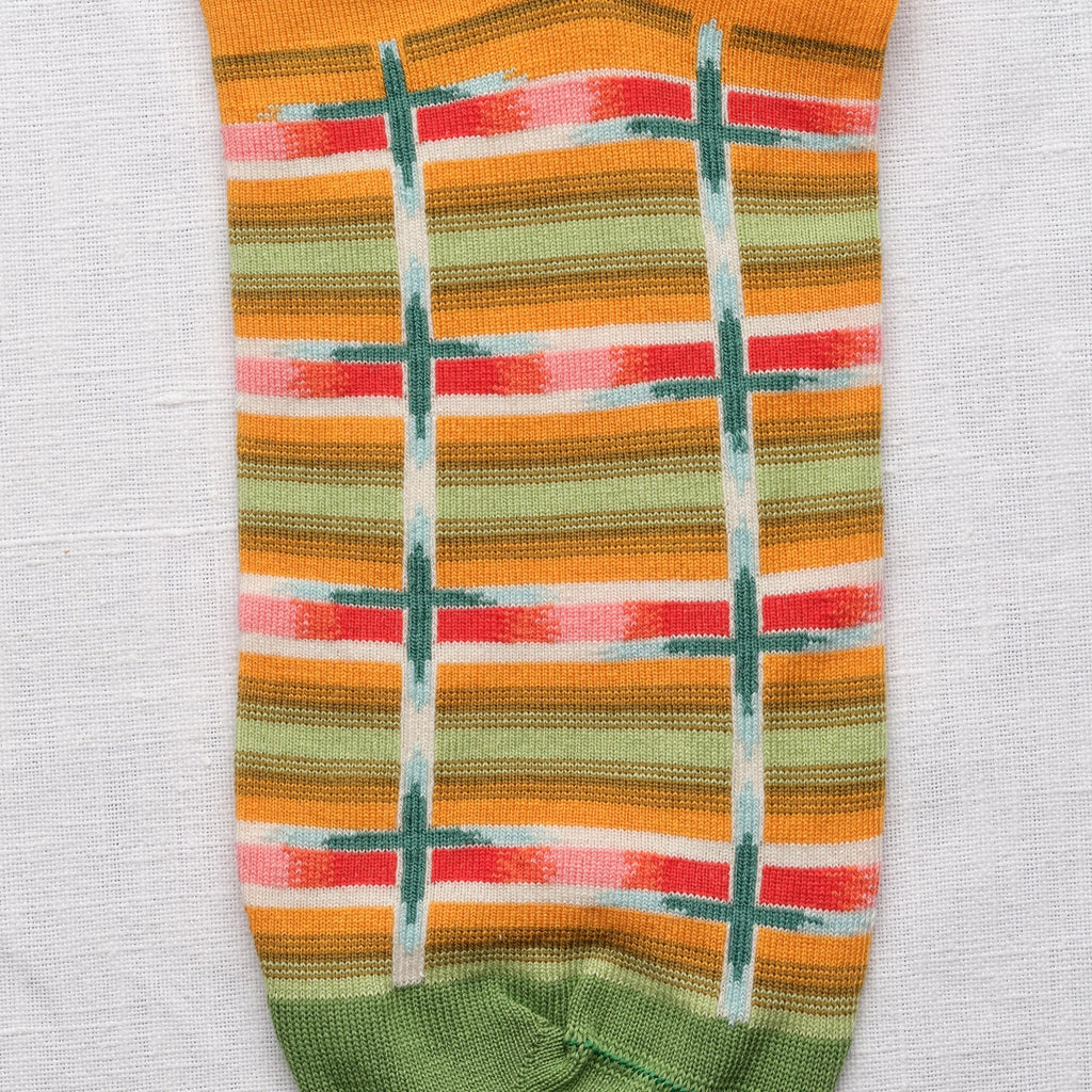 Turmeric Checkered Ankle Socks
