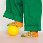 Turmeric Checkered Ankle Socks