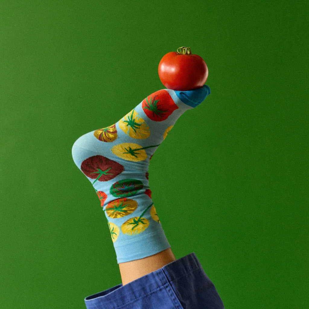 Tomato Azure Socks