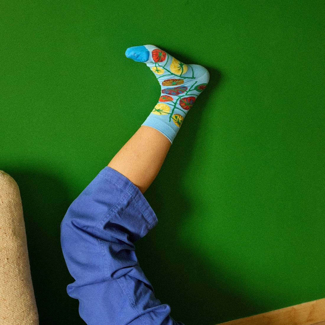 Tomato Azure Socks