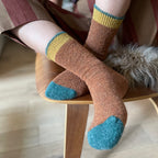 Chaussettes Mousse Uni Caramel