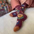 Chaussettes Mousse Fleurs & Oiseaux