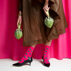 Chaussettes Pois Framboise
