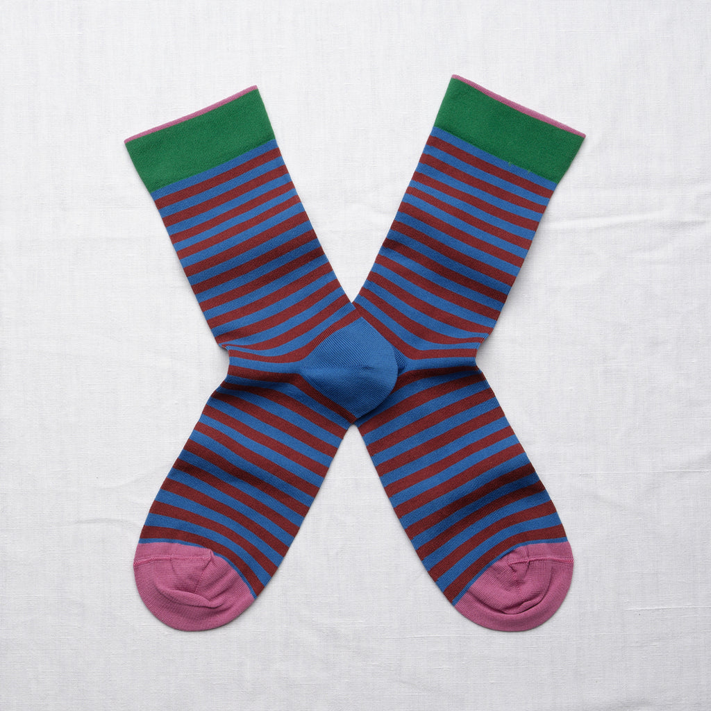 Chaussettes Rayures Cobalt
