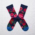 Chaussettes Les Fleurs Bleu Foncé