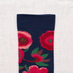 Chaussettes Les Fleurs Bleu Foncé