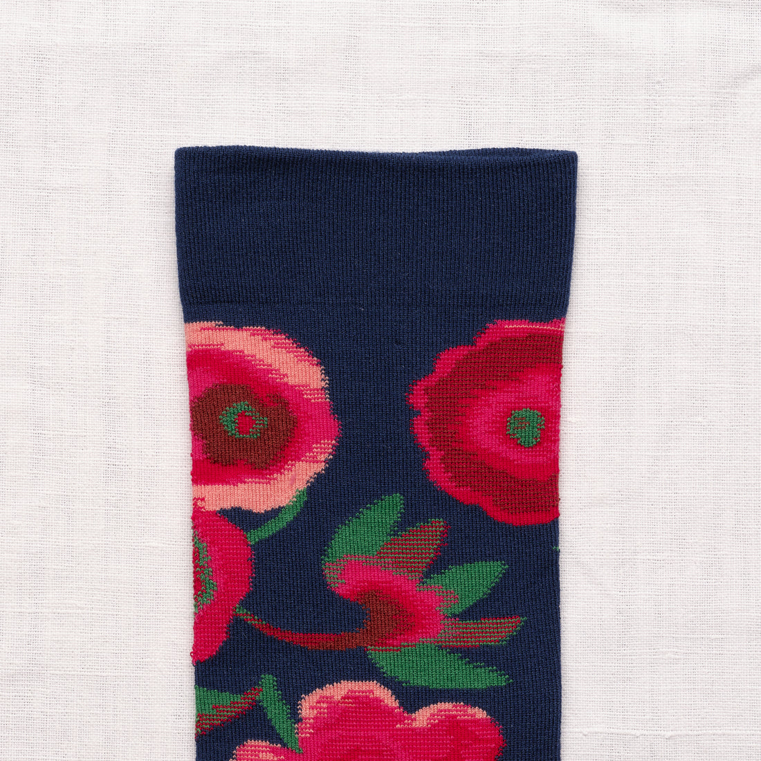 Chaussettes Les Fleurs Bleu Foncé