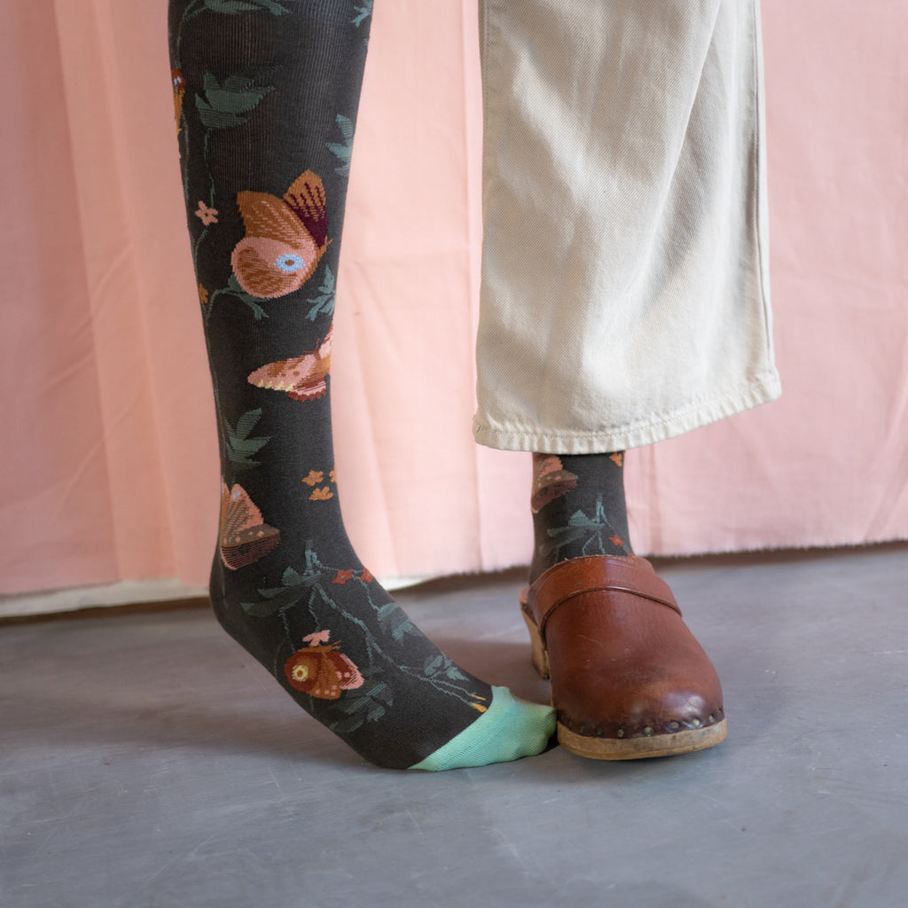 Midnight Butterfly Knee-Highs