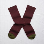 Burgundy Plain Socks
