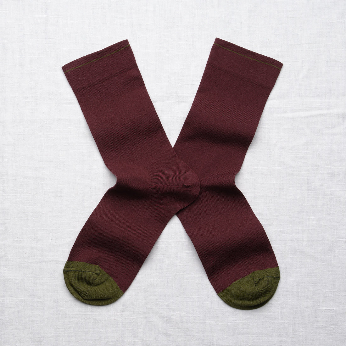 Burgundy Plain Socks