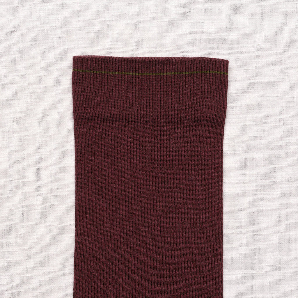 Burgundy Plain Socks