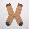 Chaussettes Mousse Rayures Miel