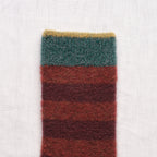 Chaussettes Mousse Rayures Rouille