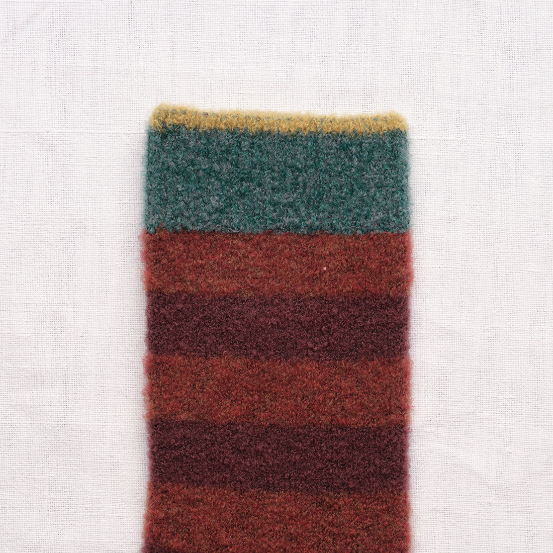 Chaussettes Mousse Rayures Rouille