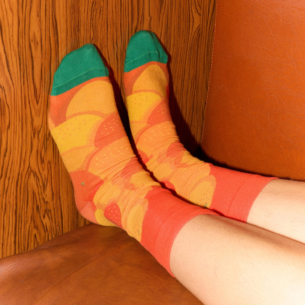 Chaussettes Agrumes Vermillon