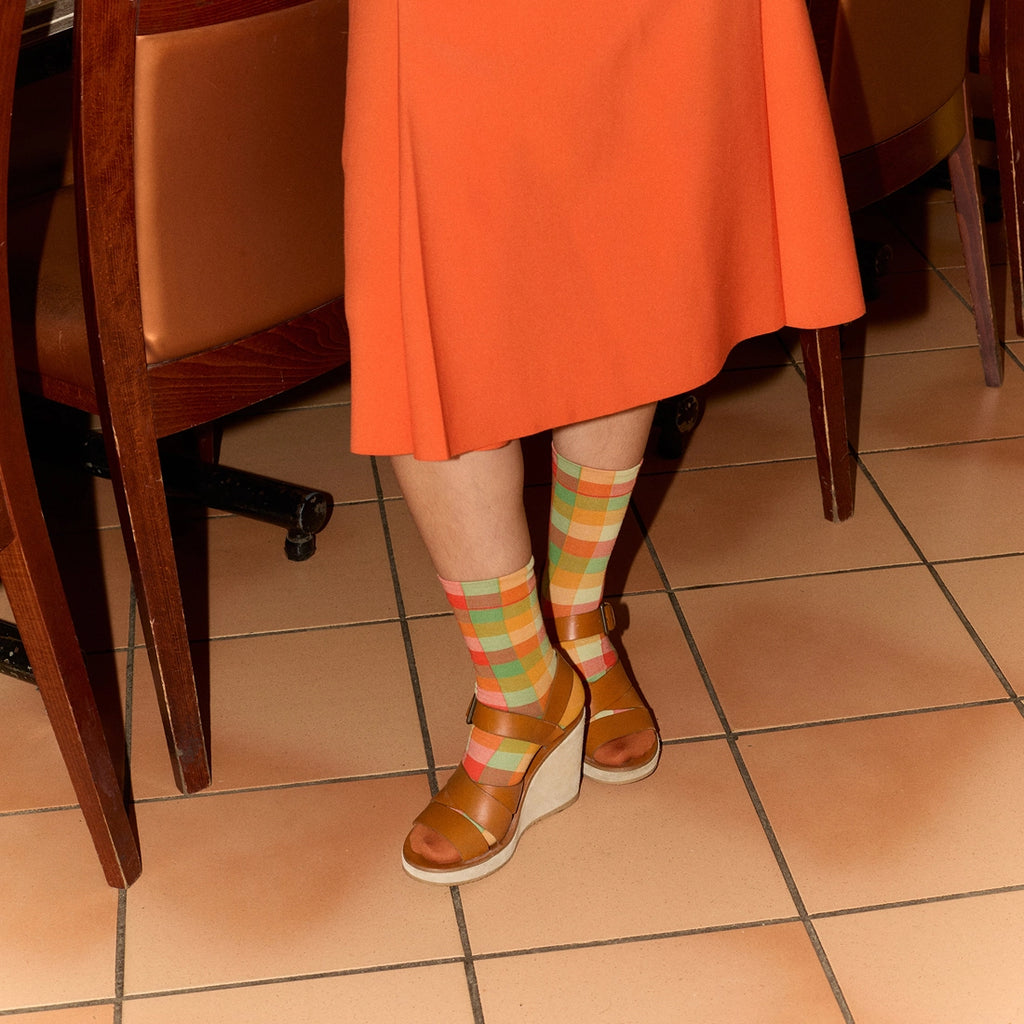 Chaussettes Carreaux Multico