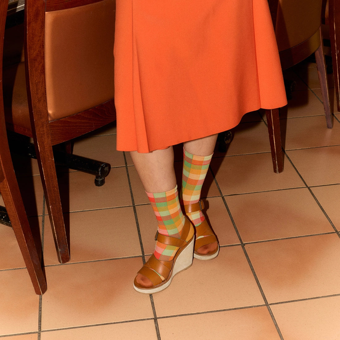 Chaussettes Carreaux Multico